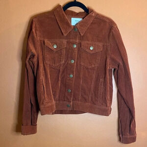 F21 Corduroy Button Up Jacket